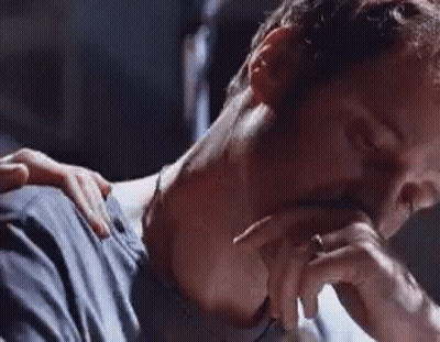 Close Up Man Face With Woman Hand GIF