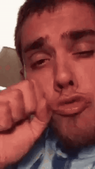 Close Up Man Making Funny Face With Mouth Open GIF