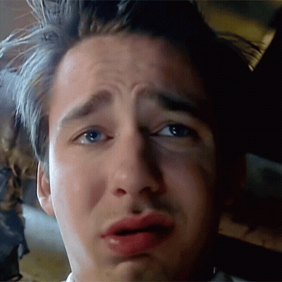 Close Up Man Making Funny Face With Mouth Open GIF