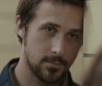 Close Up Man's Bearded Face With Blue Eyes GIF