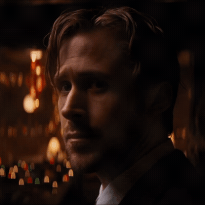 Close Up Man's Face Blurry Lights GIF