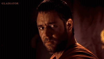 Close Up Man's Face Gladiator GIF