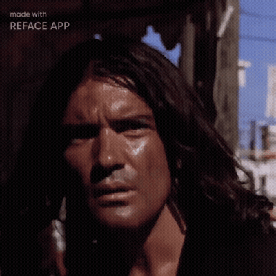 Close Up Man's Face Made With Reface App GIF