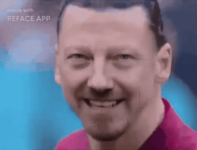 Close Up Man's Face Made With Reface App GIF