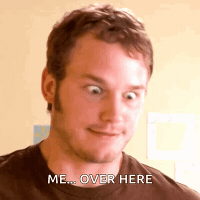Close Up Man's Face Me Over Here GIF