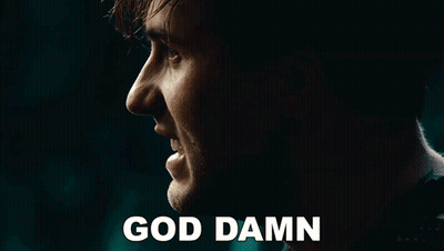 Close Up Man's Face Saying God Damn GIF