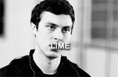 Close Up Man's Face Saying Lime GIF