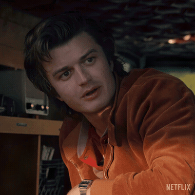 Close Up Man's Face With Netflix Logo GIF