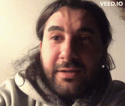 Close-Up Man's Face With Veed.io GIF
