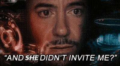 Close Up Man Saying And She Didn't Invite Me GIF