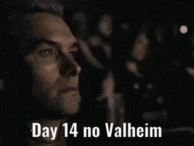 Close Up Man Saying Day 14 No Valheim GIF