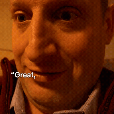 Close Up Man Saying Great I Don't Have To Go To Work Tomorrow GIF