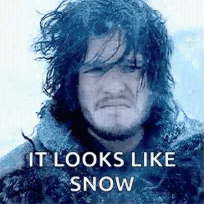 Close Up Man Saying It Looks Like Snow GIF