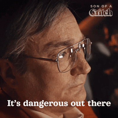 Close Up Man Saying It's Dangerous Out There GIF