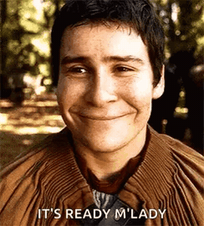 Close Up Man Saying It's Ready M' Lady GIF