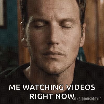 Close Up Man Saying Me Watching Videos Right Now GIF