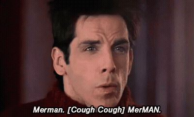 Close Up Man Saying Merman Cough Cough Merman GIF