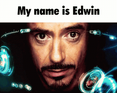 Close Up Man Saying My Name Is Edwin GIF