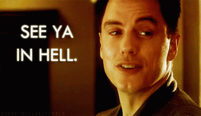 Close Up Man Saying See Ya In Hell GIF