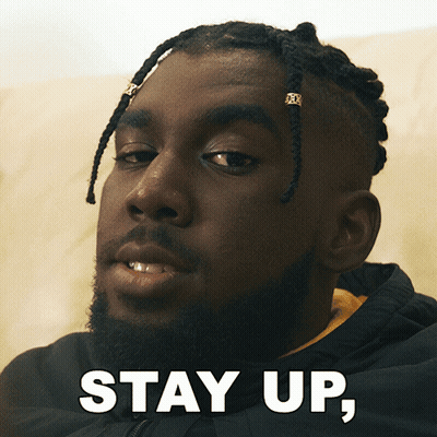 Close Up Man Saying Stay Up GIF
