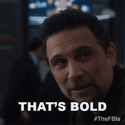 Close Up Man Saying That's Bold GIF