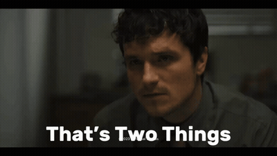 Close Up Man Saying That's Two Things GIF