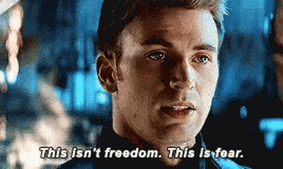 Close Up Man Saying This Isn't Freedom This Is Fear GIF