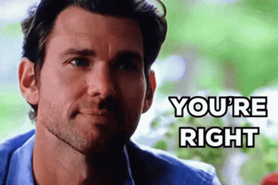 Close Up Man Saying You're Right GIF