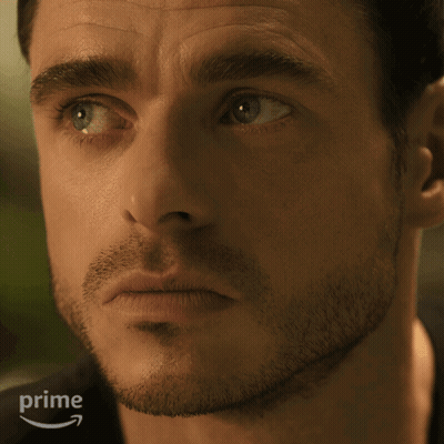 Close Up Man With Amazon Prime Logo GIF