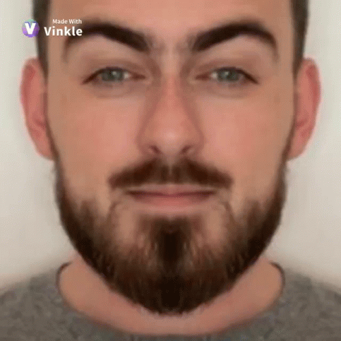 Close Up Man With Beard Made With Vinkle GIF