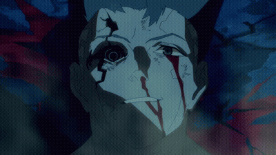 Close Up Man With Blood Coming Out Of Eyes GIF