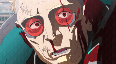 Close Up Man With Blood Coming Out Of Eyes GIF