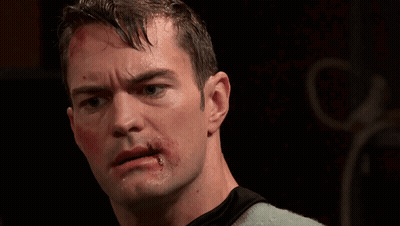 Close Up Man With Blood Coming Out Of Mouth GIF