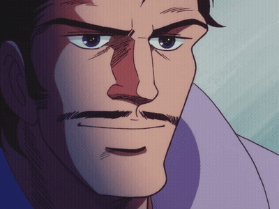 Close Up Man With Blue Eyes And Mustache GIF