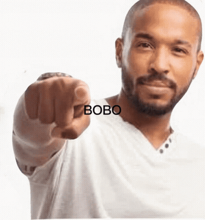 Close Up Man With Bobo Kaba On Face GIF