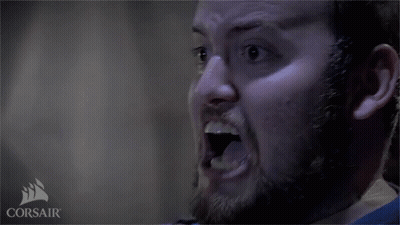 Close Up Man With Corsair Logo GIF