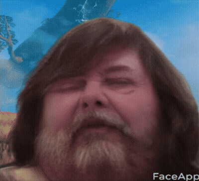 Close Up Man With FaceApp Watermark GIF