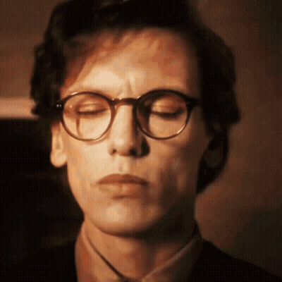Close Up Man With Glasses Eyes Closed GIF