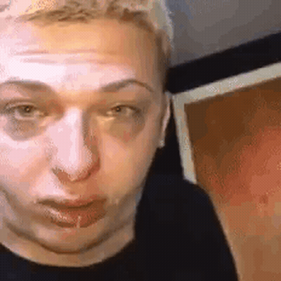 Close Up Man With Mouth Open And Black Shirt GIF