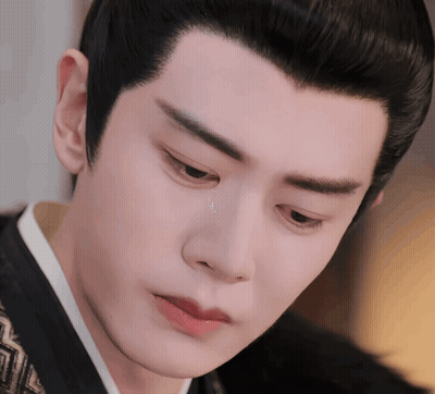 Close Up Man With Tear Running Down Face GIF