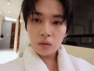 Close Up Man With White Towel Around Neck GIF
