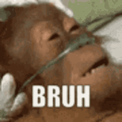 Close Up Monkey In Oxygen Mask Bruh GIF