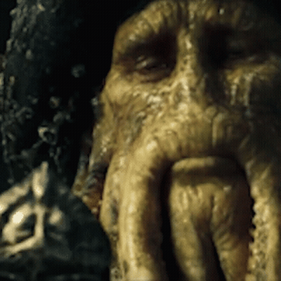 Close Up Monster Face With Huge Mouth GIF