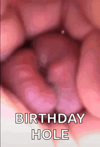 Close Up Mouth Saying Birthday Hole GIF