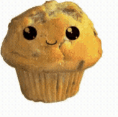 Close Up Muffin With Face GIF
