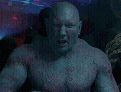 Close Up Muscular Bald Man With Beard GIF
