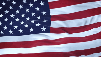 Close Up Of American Flag With Stars GIF