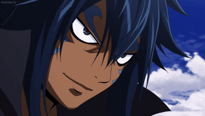 Close Up Of Anime TV Logo On Face GIF