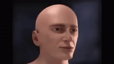 Close Up Of Bald Man's Face GIF