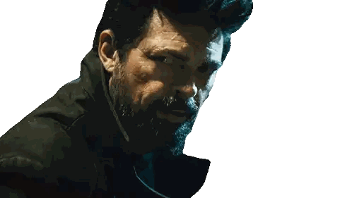 Close Up Of Bearded Man's Face Sticker